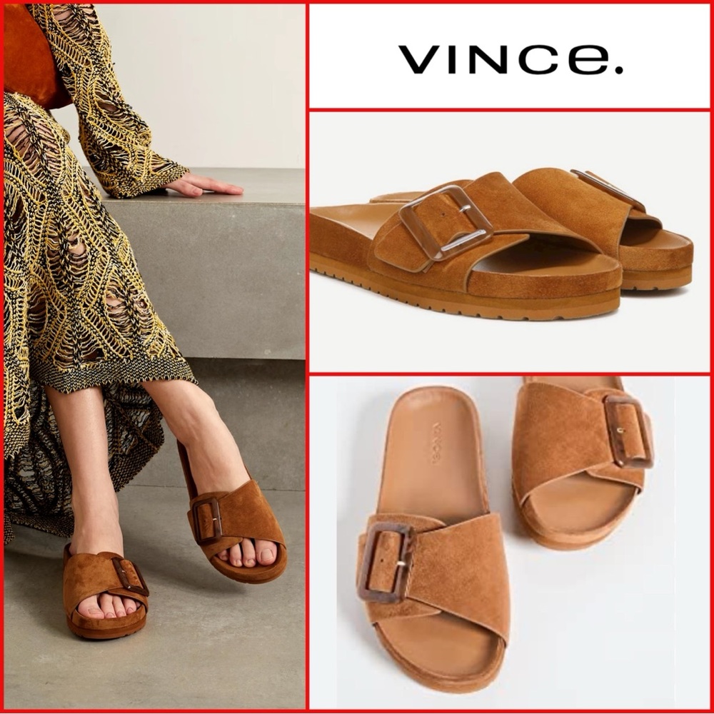 Vince Women's Grant Suede Sandal. Worn twice.